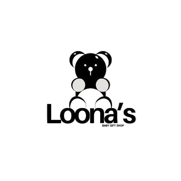 Black bear logo with 'Loona's' text on a light gray background